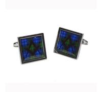 Black Watch Scottish Tartan Cufflinks with Masonic design (X2BOCSB051)