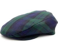 Black Watch Tartan Flat Cap Comfort Fit Quilted Lining British Made (Small)