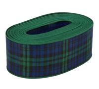 Black Watch Tartan Ribbon 40mm x 10m - Woven Reversible Yarn-Dyed Non-Wired