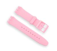 Black Watchband Fit For Strap Buckle Silicone Watch Band 17mm 19mm 20mm Rubber Strap16MM Accessories(Pink,16mm)
