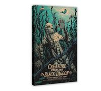 Black Water Ghost Retro Horror Movie Poster Canvas Poster Wall Art Decor Print Picture Paintings for Living Room Bedroom Decoration 12x18inch(30x45cm)