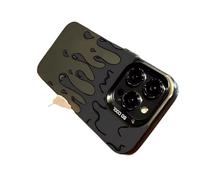 Black Waterdroplet Water Drip Slime Graffitti Y2K Epoxy Clear TPU Custom Compatible With iPhone 11 12 13 14 15 16 XR X SE 7 SE 2020 8 Air Pro Max Plus Mini Case Personalised Name Cover