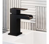 Black Waterfall Cloakroom Mono Basin Mixer Tap - Quadra