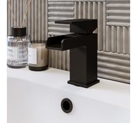 Black Waterfall Mono Basin Mixer Tap - Quadra