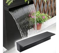 Black Waterfall Overflow Fount70/68/50/48/36/30/24 Inch Water Pool Feature with Wide Flow Platform Perfect for Commercial and Private Water Games Pond Equipment (85 cm/34 Inch)