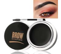 Black Waterproof Eyebrow Pomade with Brush - Smudgeproof, Quick Dry, Non-Greasy, Lightweight Gel Soap for Bold, Beautiful 3D Brows