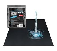 Black Waterproof Flat Drop Sheet (150 cm x 150 cm), Anti-Slip Mattress Topper with Strengthened Grip, Protector Cover, Safe with Oil, Water, & Silicone-Based Massage Products, Machine Washable