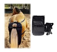 Black Waterproof Horse Poop Bag Washable,Washable Waterproof Horse Diaper for Riding Garden Park Street,S/M/L Oxford Equine Poop Catch Bag (Medium)