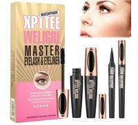 Black Waterproof Mascara & Eyeliner Set,Black Mascara & Liquid Eyeliner Pen,Tubing M/ascara B/lack,Eyelash Primer,Ma/scara Rimmel,Smudge Proof Masc/ara,Volume Masc/ara Bla/ck,Make Up Set
