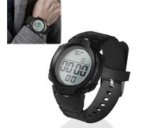 Black Waterproof Referee Watch Stopwatches Match Official Sports Digital Watches with Alarm/Timer, Big Face Military Wrist Watches with LED Backlight for Running Training