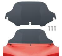 Black Wave Windshield Windscreen Compatible for 1996-2013 Harley Davidson Touring Street Glide/ Electra Glide/ Tri Glide FLHT FLHX FLHTK FLHTC FLHTCU (Fit 96-13 Smoke, 8inch)