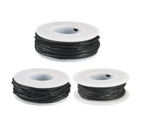 Black Waxed Polyester Cord 1/15/2-2.5mm 22Yards Wax Bracelet Cord Braiding Waxed String Beading String Threads for DIY Friendship Bracelet Necklace Jewelry Making