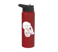 Black We Can Do It Black Rosie The Riveter Stainless Steel Insulated Water Bottle