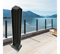 Black Weather Resistant s Baluster for Patio & Terrace 100cm High Railing Support Ideal for Pool Fencing & Balcony Safe Soluts Outdoor Protect