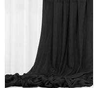 Black Wedding Gauze Cheesecloth Fabric, 9.2M x 90cm Cheesecloth Arch Draping Ceiling Drape Table Runner, DIY Cheesecloth for Chair Sash Napkins Drape Wedding Decoration