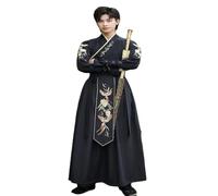 Black Wei Jin Hanfu Men's Set Ancient Style Men's Hanfu High-Grade