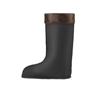 Black Wellies Waterproof Ankle Boots Women Ladies Garden Shoes Silicone Rain Shoe Cover Women Autumn and Winter Rain Boots Men's Cotton Cover Men and Plus Velvet Thick Warm Cold Proof Rubber Shoes Cot