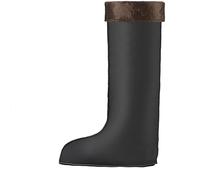 Black Wellies Waterproof Ankle Boots Women Ladies Garden Shoes Silicone Rain Shoe Cover Women Autumn and Winter Rain Boots Men's Cotton Cover Men and Plus Velvet Thick Warm Cold Proof Rubber Shoes Cot