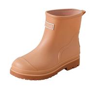 Black Wellies Women Waterproof Ankle Boots Women above The Rim Shoes Rain Boots Water Shoes Top Wear Rubber Student Casual Fashion All Outdoor Work Fishing Car Wash Kitchen Non Slip Overshoes Rubber L