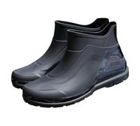 Black Wellies Women Waterproof Womens Boots Garden Shoes Hoof Guard Boots Men Rain Ankle Outdoor Garden Shoes Silicone Rain Shoe Cover (Black,7.5)