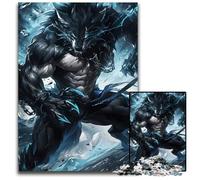 Black Werewolf Illustration Jigsaw Puzzle 1000 Pieces Jigsaw Puzzles for Adults for Teenagers Teens Ideal Birthday 1000 PCS(75x50cm)