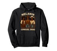 Black Western African Melanin Cowgirl Rodeo Women Pullover Hoodie