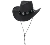 Black Western Cowboy Hat Adults Wild West Fancy Dress Mens Ladies Deluxe