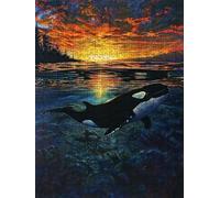Black Whale Jigsaw Puzzle 2000 Piece, Puzzles for Adults 2000, The Impossible Challenge, Jigsaw Puzzle Games Classic Educational, Wooden Puzzles, for Home Wall Decoration Gift FNKL1-392