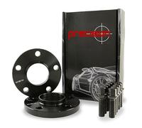 Black Wheel Spacers 15mm with Bolts for Audi A5 Alloy Wheels - 1x Pair