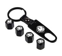 Black Wheel Valve Dust Caps with Keyring Spanner. Corsa Astra Adam Grandland Insignia Mokka Movano Vivaro Zafira