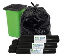 Black Wheelie Bin Liners Refuse Sacks Heavy Duty Rubbish Sacks Strong Bin Bags Waste Recycling for Outside and Garden Bin Strong Garbage Bags for Rubbish On a Roll XXL (100 Bags) (20)