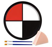 Black White and Red Face Paint, High Pigment Oil-Based Cosmetic Makeup Face Body Paint Set, Black,White and Red Kit for Halloween