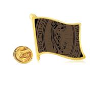 Black White Art Holy Baby Golden Metal Flag Lapel Pin Badge
