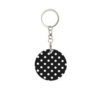 Black & White Big Dot Printing Key Holder For Compact Key Organizer For Key Chain, Key Ring For Car Fobs Key Chains