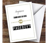 Black & White Bow Tie Will You Be My Page Boy Personalised Wedding Card - Personalised Wedding Card, Will You Be Our - Bridesmaid, Usher, Best Man, Flower Girl, Maid Of Honour