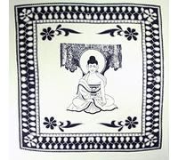 Black & White Buddha Cotton Throw/Wall Hanging