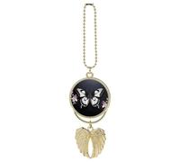 Black White Butterfly Car Pendant, Rear View Mirror Hanging Ornament, Auto Decor for Rearview Mirror, Keychain Golden-Style