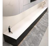Black/ White Cabinet and Leather Table Mats，Waterproof Dresser Table Top Protector Bedroom, 40,50 cm Wide Table Runner for Dining Tables Centerpiece Decor(White,40x120cm)