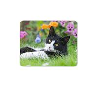 Black & White Cat Mouse Mat Pad - Kitten Garden Mum Sister Computer #14788