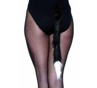 Black & White Cat Tail Pin-On Fancy Dress Animal Halloween World Book Day