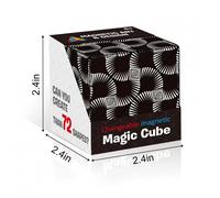 (Black & White) Changeable Magnetic Magic Cube 3D Flip Puzzle Toys