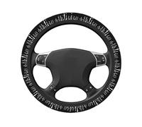 Black White Checkered Pattern Melting Dripping Car Stretch Steering Wheel Cover Universal 15 Inch,Anti-Slip Steering Wheel Covers, Breathable For Suvs Trucks