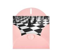 Black White Chess Checkerboard Greeting Cards Blank Note Cards with Envelopes Happy Birthday Card Thank You Card Wedding Party Invitation Cards for All Occasions 4x6 Inch