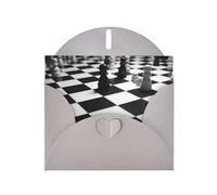 Black White Chess Checkerboard Greeting Cards Blank Note Cards with Envelopes Happy Birthday Card Thank You Card Wedding Party Invitation Cards for All Occasions 4x6 Inch