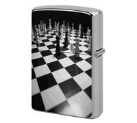 Black White Chess Checkerboard Lighter Case Cover Metal Lighter Case
