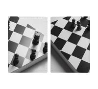 Black White Chess Checkerboard Passport Holder with Card And Ticket Slot, PU Leather Passport Case Easy Access, Travel Essentials Document Organizer Waterproof Travel Wallet for Men Women