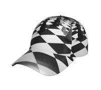 Black White Chess Checkerboard Print Baseball Cap Golf Dad Hat Adjustable Fashion Plain Cap for Men Women, Black, One Size, Black, One Size
