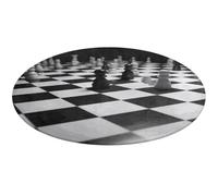 Black White Chess Checkerboard Round Rug Soft Absorbent Bath Mat Entryway Anti Slip Rugs Farmhouse Front Back Door Mat 60 * 60cm for Bedroom Living Room Home Decorative