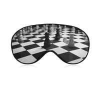 Black White Chess Checkerboard Sleeping Mask, Light Blocking Eye Mask, Comfortable and Soft, Eye Cover with Elastic Band, Suitable for Men and Women, Suitable for Travel/Sleeping