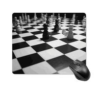Black White Chess Checkerboard Square Mouse Pad Portable Computer Mousepad with Non-Slip Rubber Base 18 * 22cm Ultra-Thin Gaming Mouse Mat for Computer Laptop Office Desk Accessories